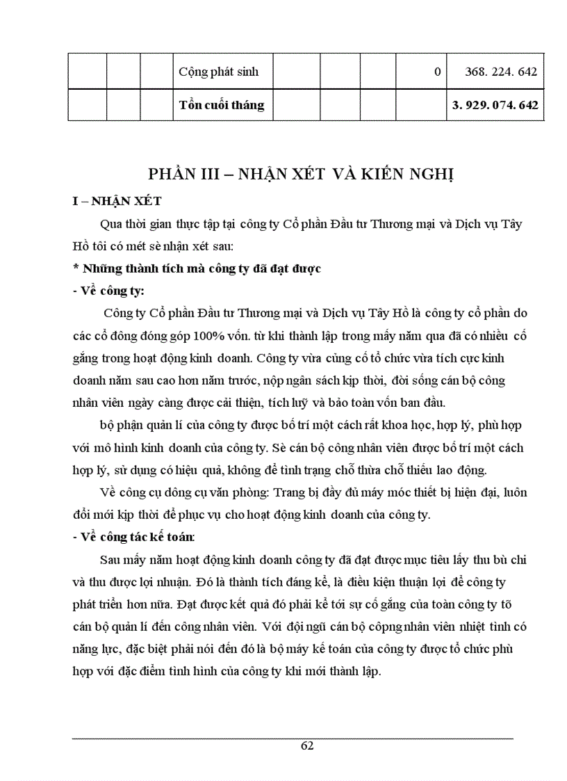 image for page Báo cáo thực tập tại Công ty cổ phần Đầu tư Thương Mại và Dịch vụ Tây Hồ