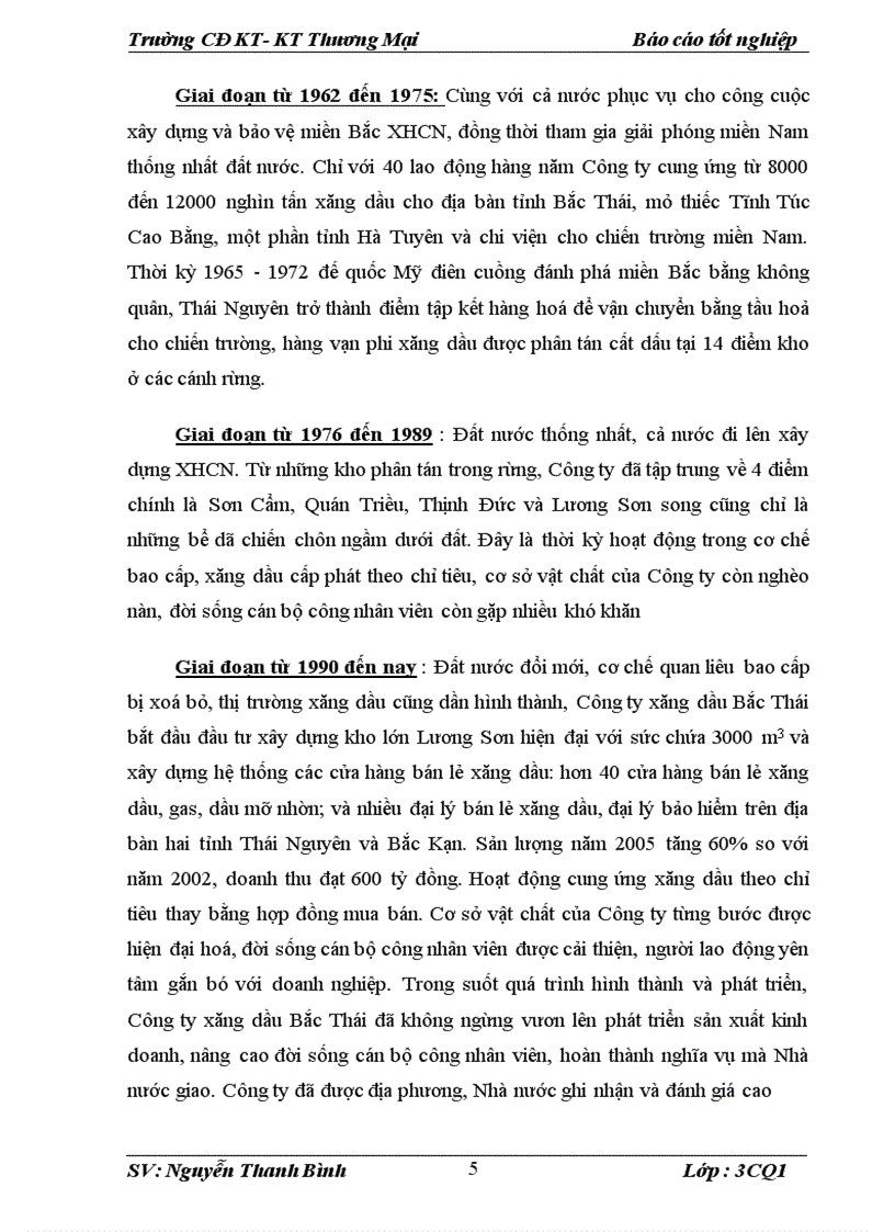 image for page Báo cáo thực tập tại Công ty Xăng dầu Bắc Thái.