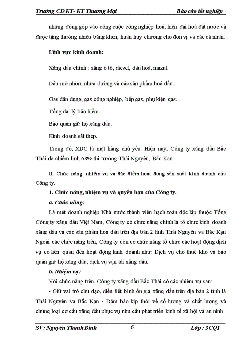 image for page Báo cáo thực tập tại Công ty Xăng dầu Bắc Thái.