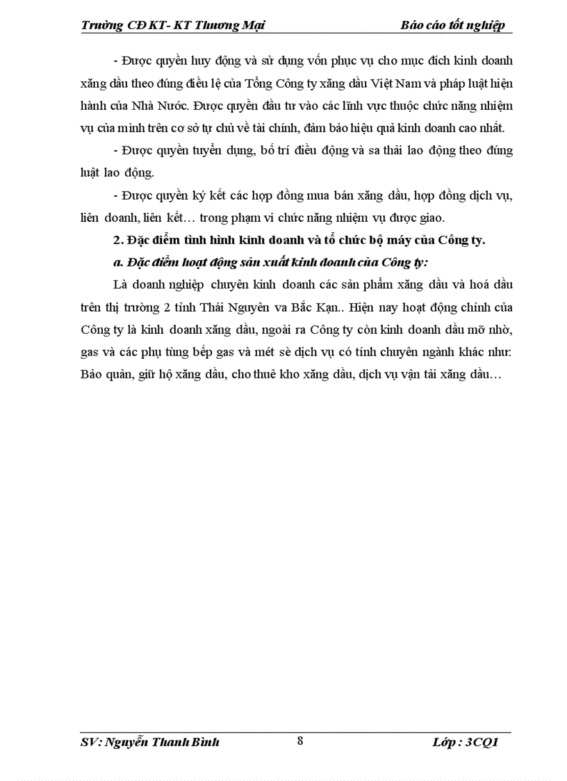 image for page Báo cáo thực tập tại Công ty Xăng dầu Bắc Thái.