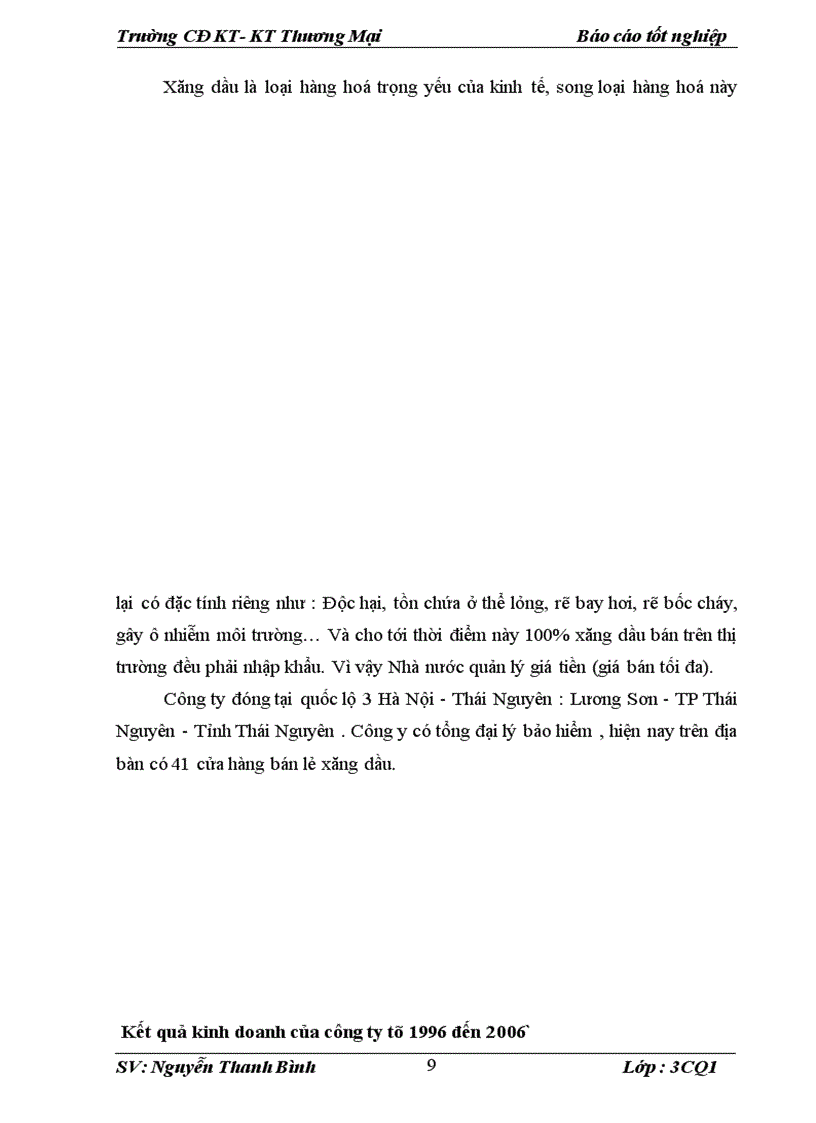 image for page Báo cáo thực tập tại Công ty Xăng dầu Bắc Thái.