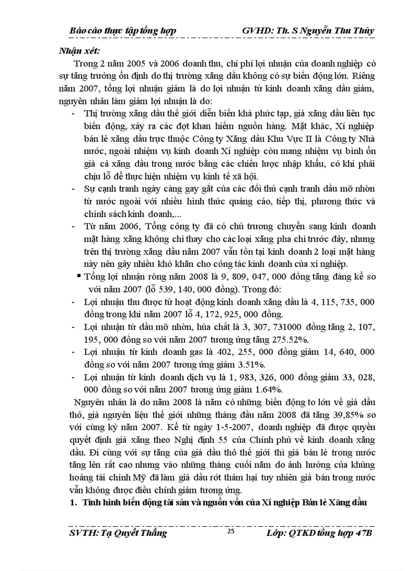 image for page Báo cáo thực tập tại Xí nghiệp bán lẻ xăng dầu – Công ty Xăng Dầu Khu Vực II
