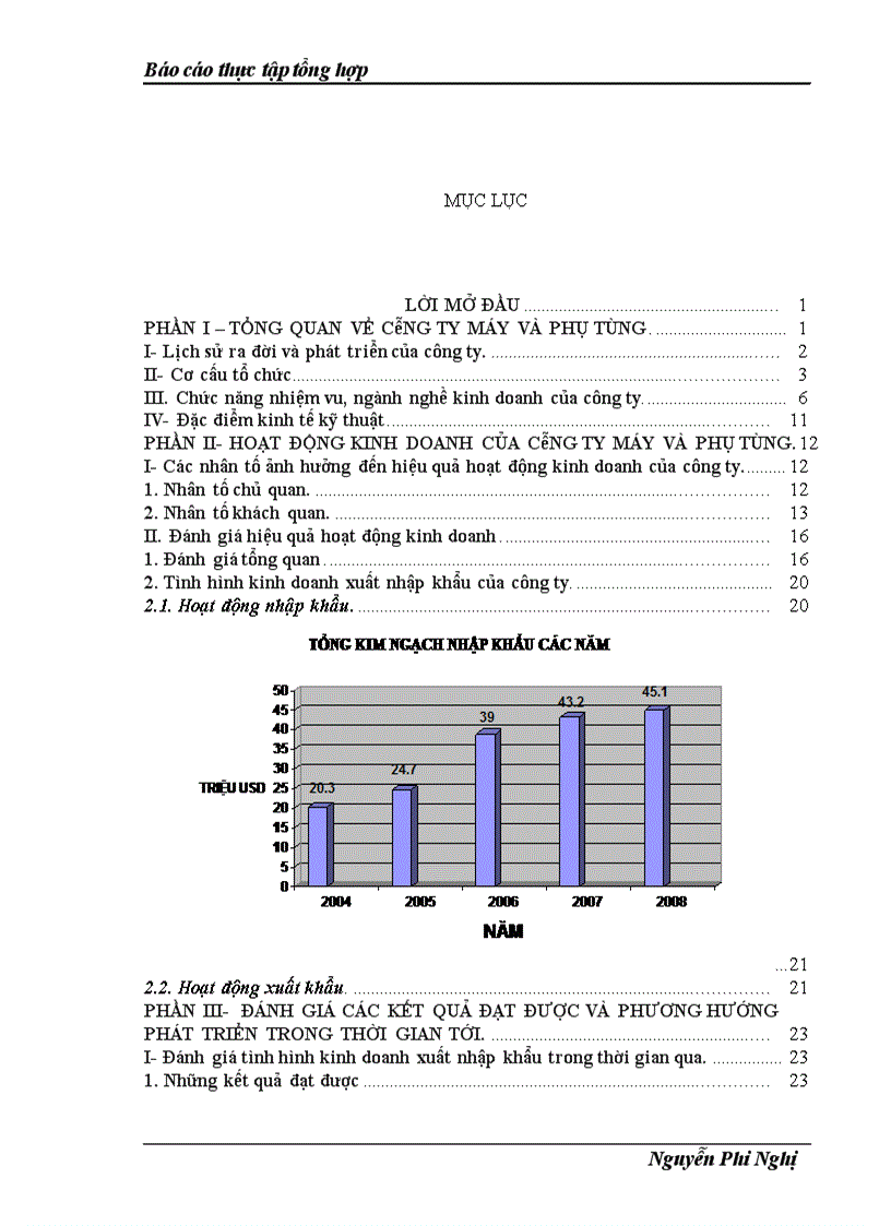 image for page Báo cáo thực tập tại Công ty Máy và Phụ tùng