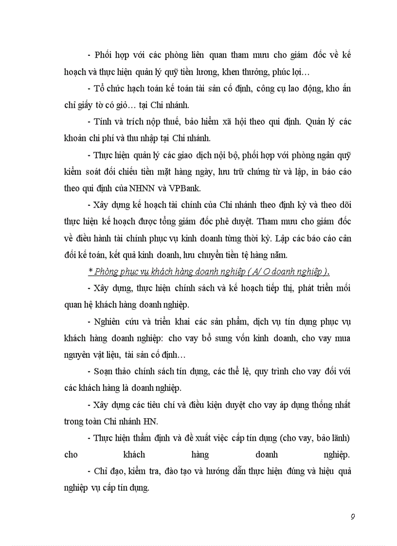 image for page Báo cáo thực tập tại Ngân hàng thương mại cổ phần các doanh nghiệp ngoài quốc doanh, VPBank chi nhánh Hà Nội.