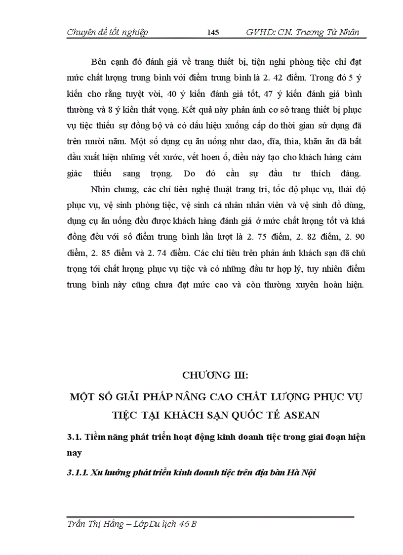 image for page Nâng cao chất lượng phục vụ tiệc tại khách sạn quốc tế ASEAN