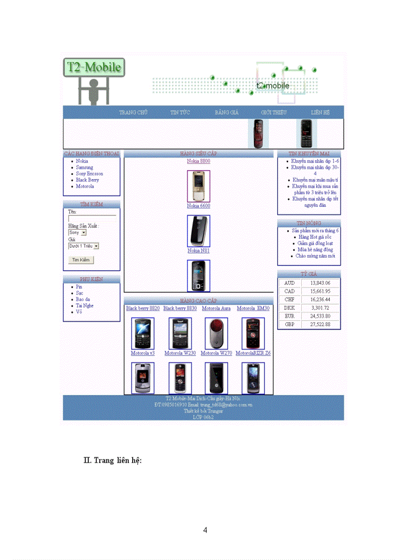 image for page Thiết kế website mua bán và giới thiệu sản phẩm điện thoại di động