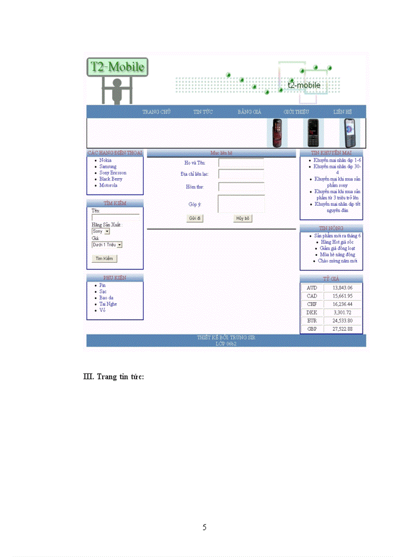 image for page Thiết kế website mua bán và giới thiệu sản phẩm điện thoại di động