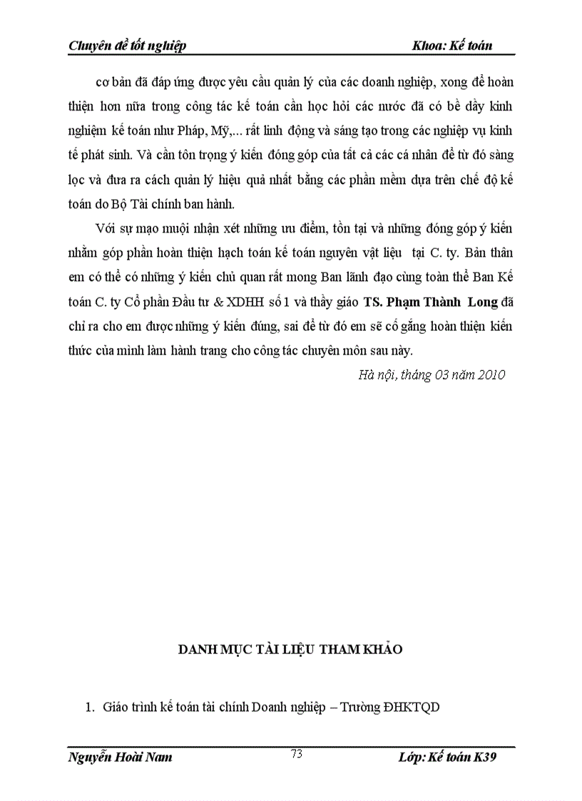 image for page Hoàn thiện kế toán nguyên vật liệu trong C.ty Cổ phần Đầu tư và xây dựng Hồng Hà số 1