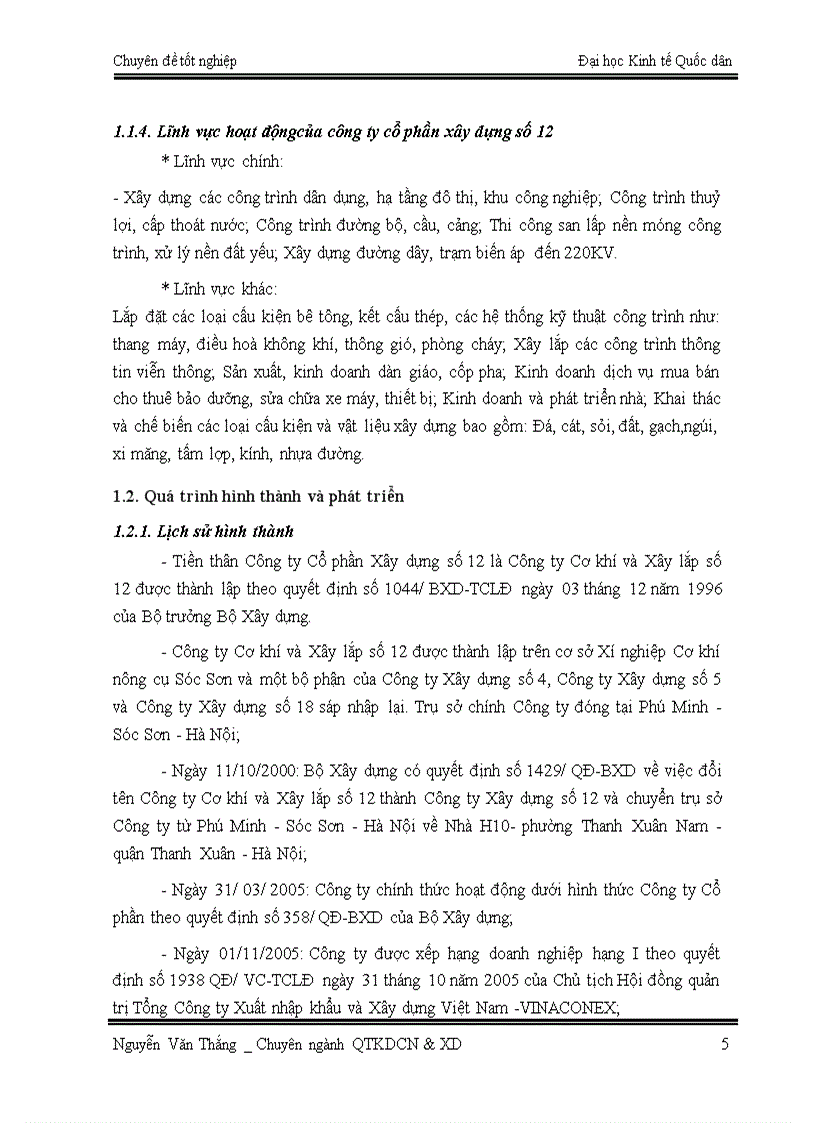 image for page Quản trị vốn lưu động tại Công ty cổ phần xây dựng số 12 – Vinaconex 12