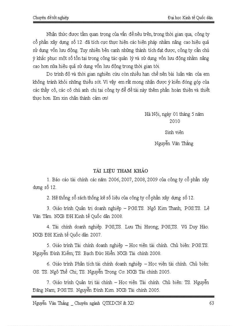 image for page Quản trị vốn lưu động tại Công ty cổ phần xây dựng số 12 – Vinaconex 12