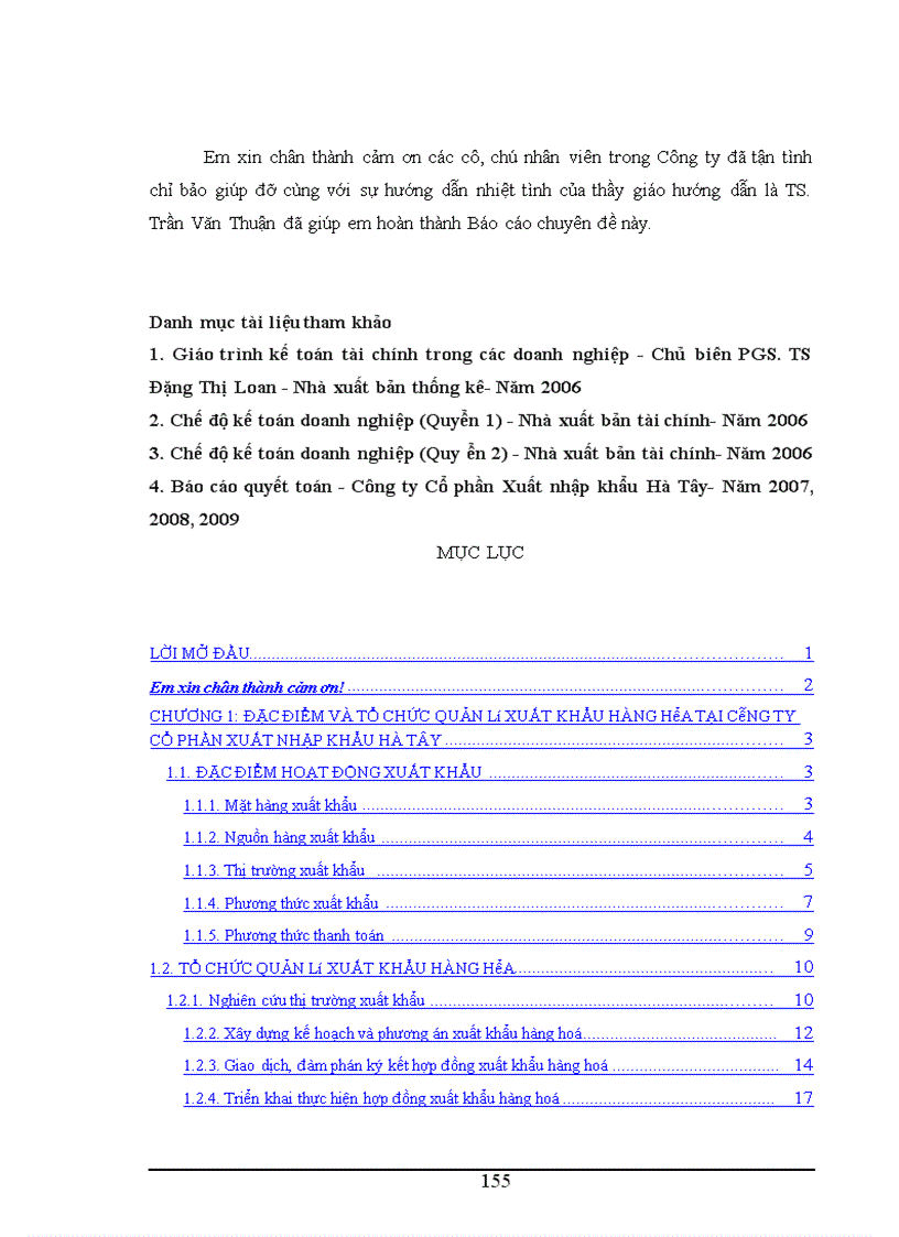 image for page Hoàn thiện kế toán xuất khẩu hàng hóa tại Công ty Cổ phần Xuất nhập khẩu Hà Tây