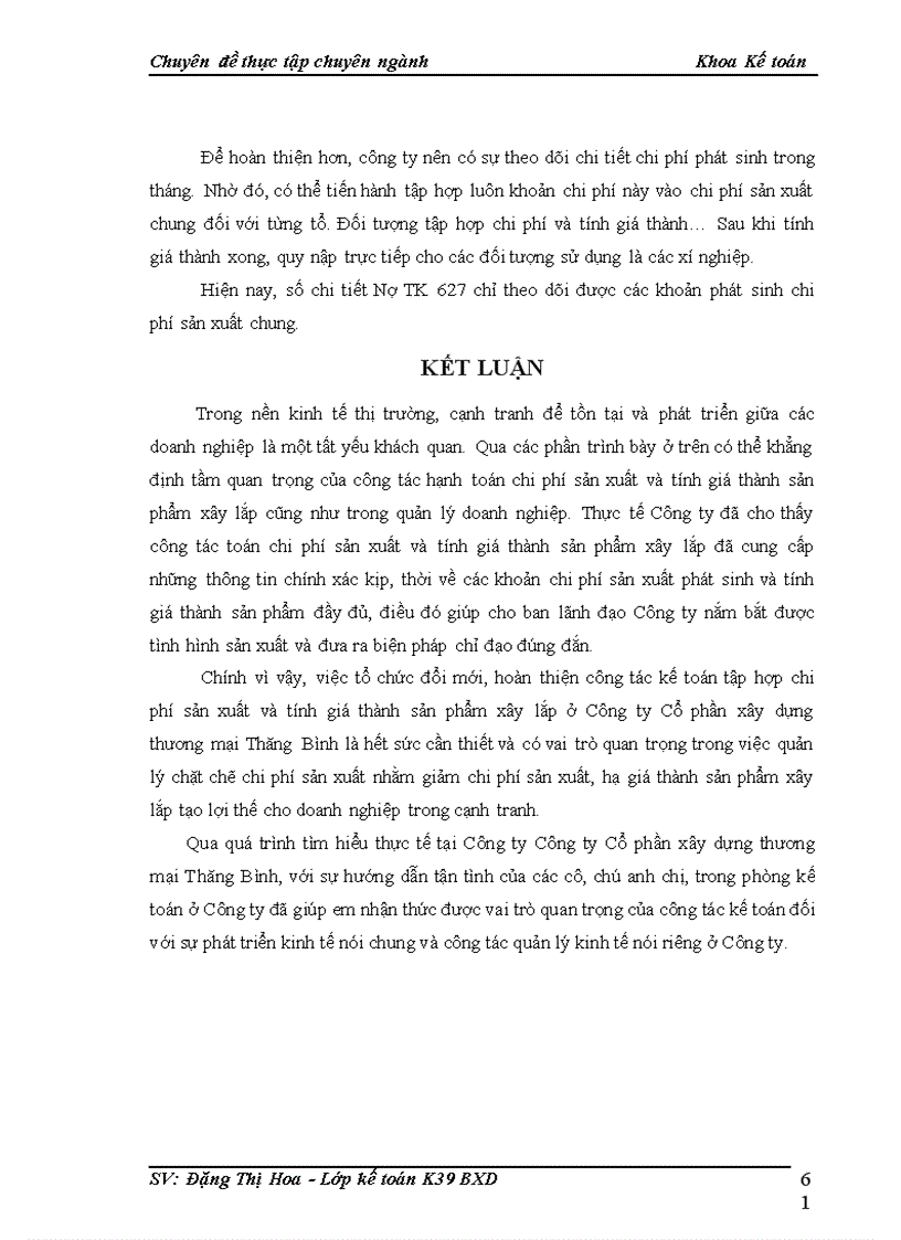 image for page Hoàn thiện hạch toán chi phí sản xuất và tính giá thành sản phẩm xây lắp tại Công ty Cổ phần thương mại xây dựng Thăng Bình