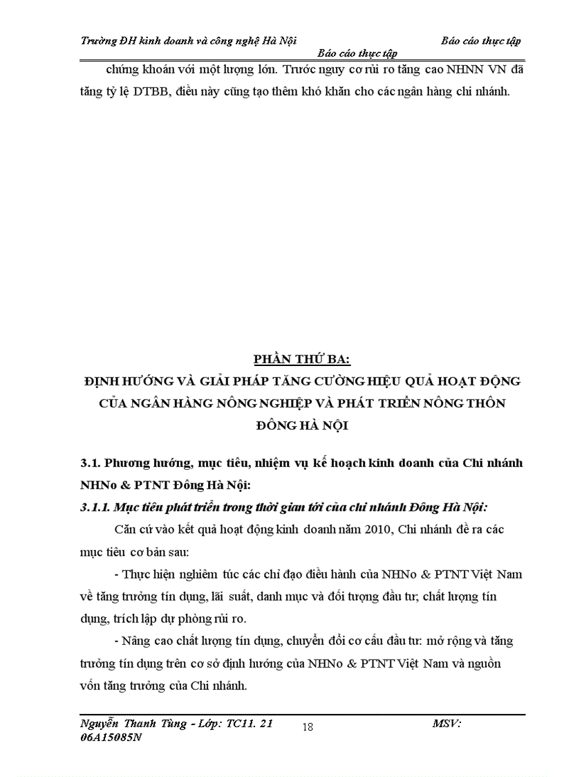 image for page Thực trạng chất lượng tín dụng ngắn hạn tại chi nhánh Ngân hàng Nông nghiệp và Phát triển nông thôn Đông Hà Nội