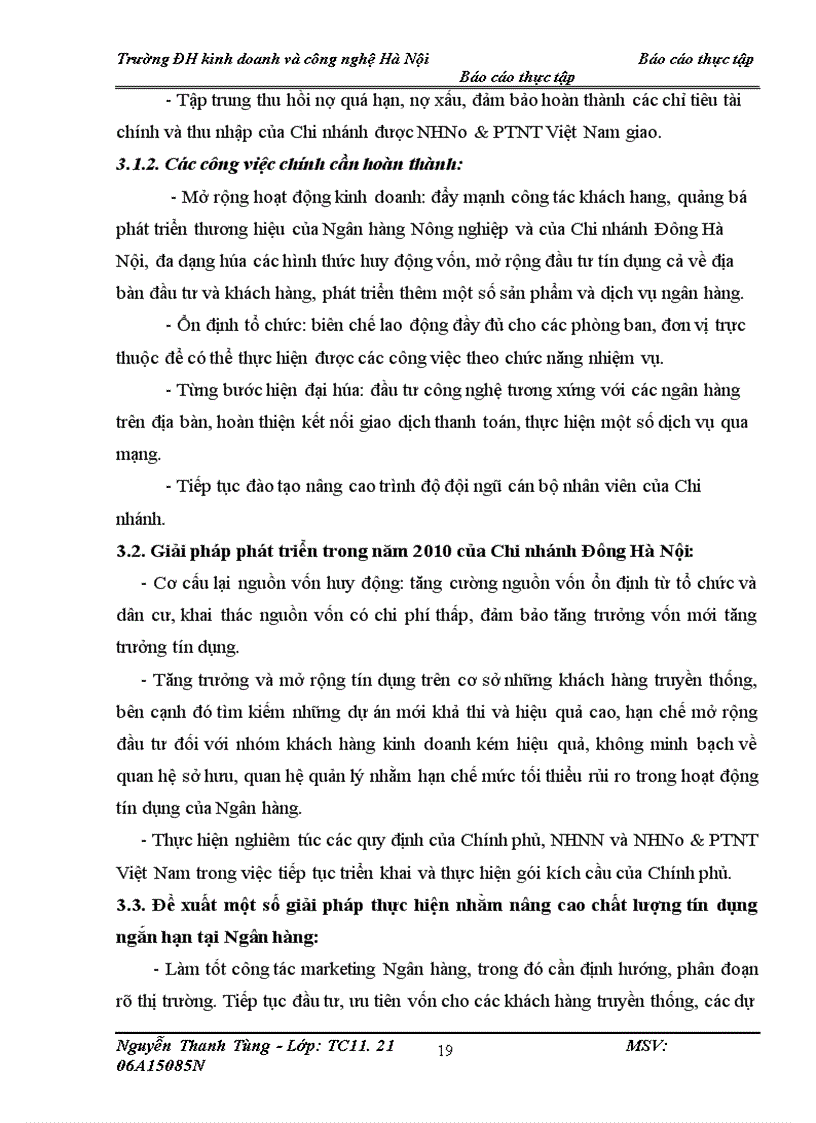 image for page Thực trạng chất lượng tín dụng ngắn hạn tại chi nhánh Ngân hàng Nông nghiệp và Phát triển nông thôn Đông Hà Nội