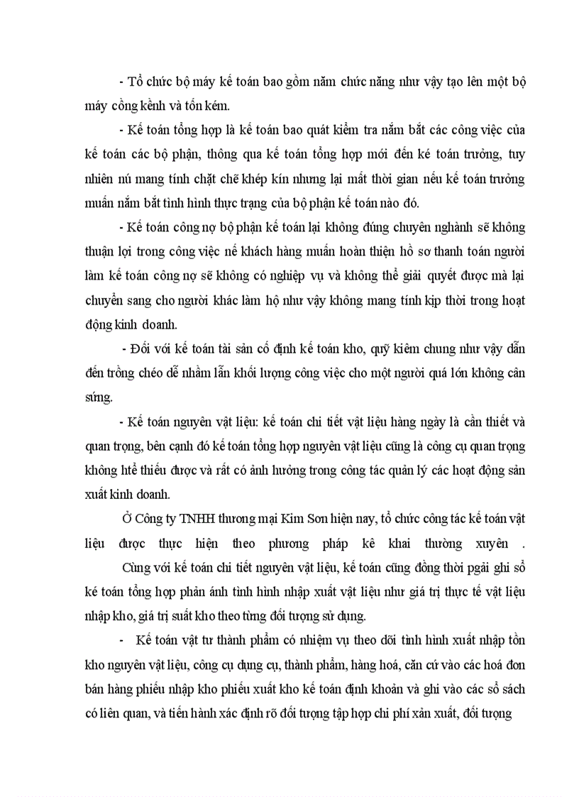 image for page Tổ chức bộ máy kế toán và hệ thống kế toán tại công ty TNHH thương mại Kim Sơn