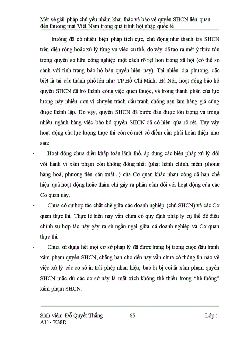 image for page Một số biện pháp chủ yếu nhằm khai thác và bảo vệ quyền SHCN liên quan đến thương mại Việt Nam trong quá trình hội nhập quốc tế