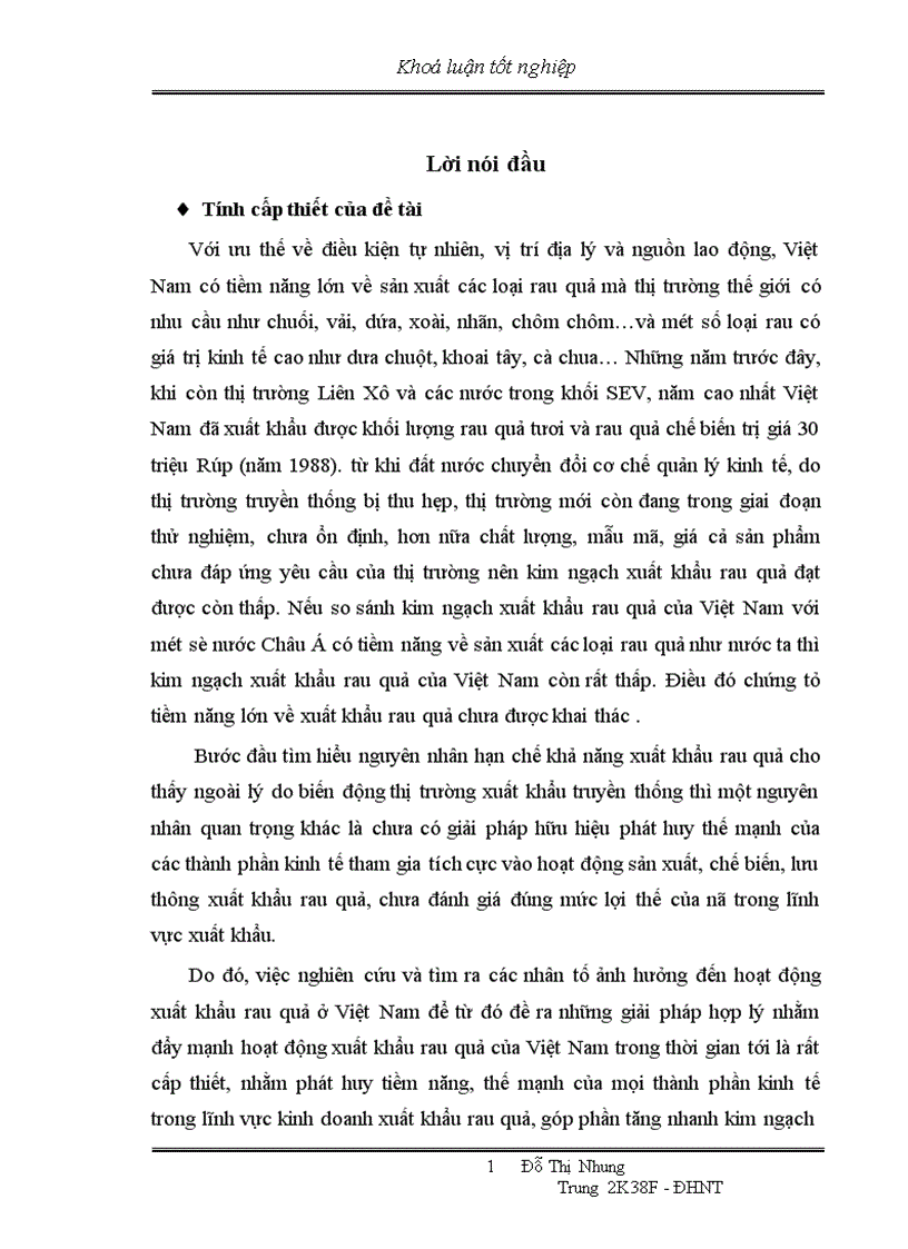 image for page Thực trạng xuất khẩu rau quả của Việt Nam trong những năm qua