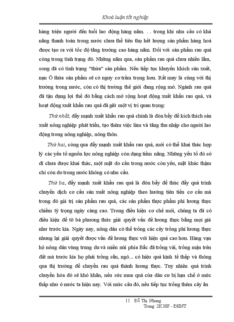 image for page Thực trạng xuất khẩu rau quả của Việt Nam trong những năm qua