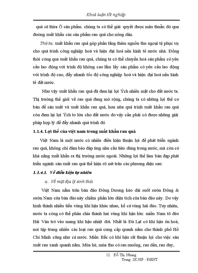 image for page Thực trạng xuất khẩu rau quả của Việt Nam trong những năm qua