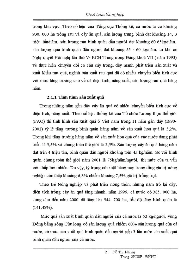 image for page Thực trạng xuất khẩu rau quả của Việt Nam trong những năm qua