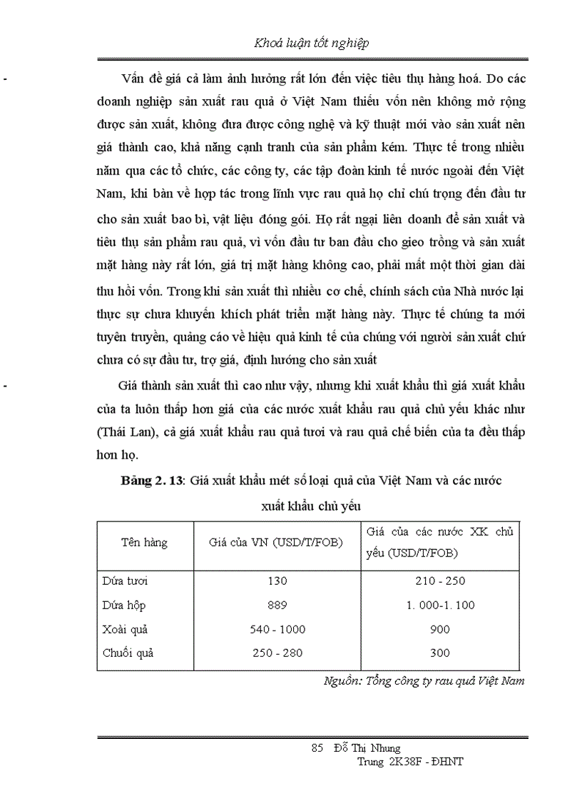 image for page Thực trạng xuất khẩu rau quả của Việt Nam trong những năm qua