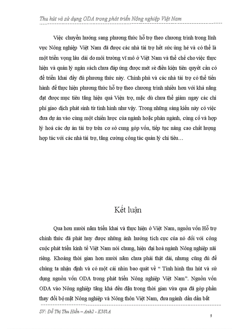 image for page Thu hút và sử dụng nguồn vốn hỗ trợ chính thức trong phát triển Nông nghiệp Việt Nam