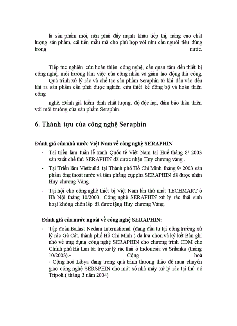 image for page Công nghệ Seraphin – Qui trình xử lý rác thải ở Việt Nam -Lý do chọn đề tài