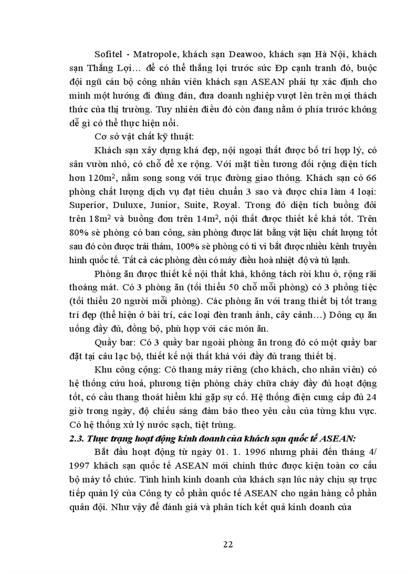 image for page Hoạt động Marketing mix của khách sạn quốc tế ASEAN