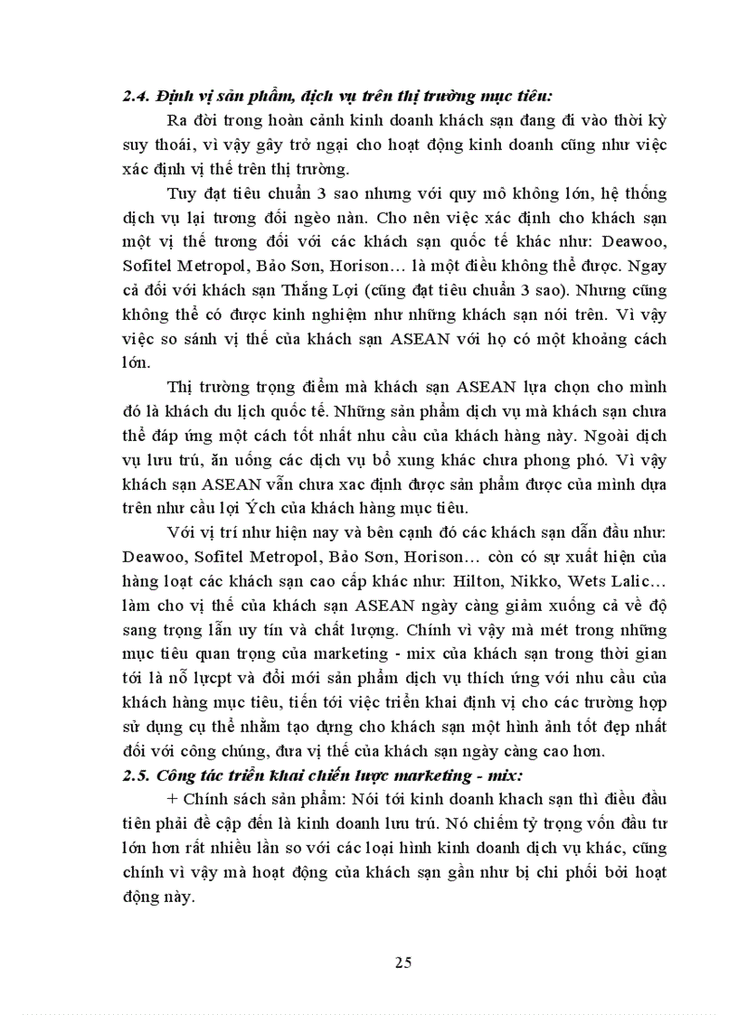 image for page Hoạt động Marketing mix của khách sạn quốc tế ASEAN