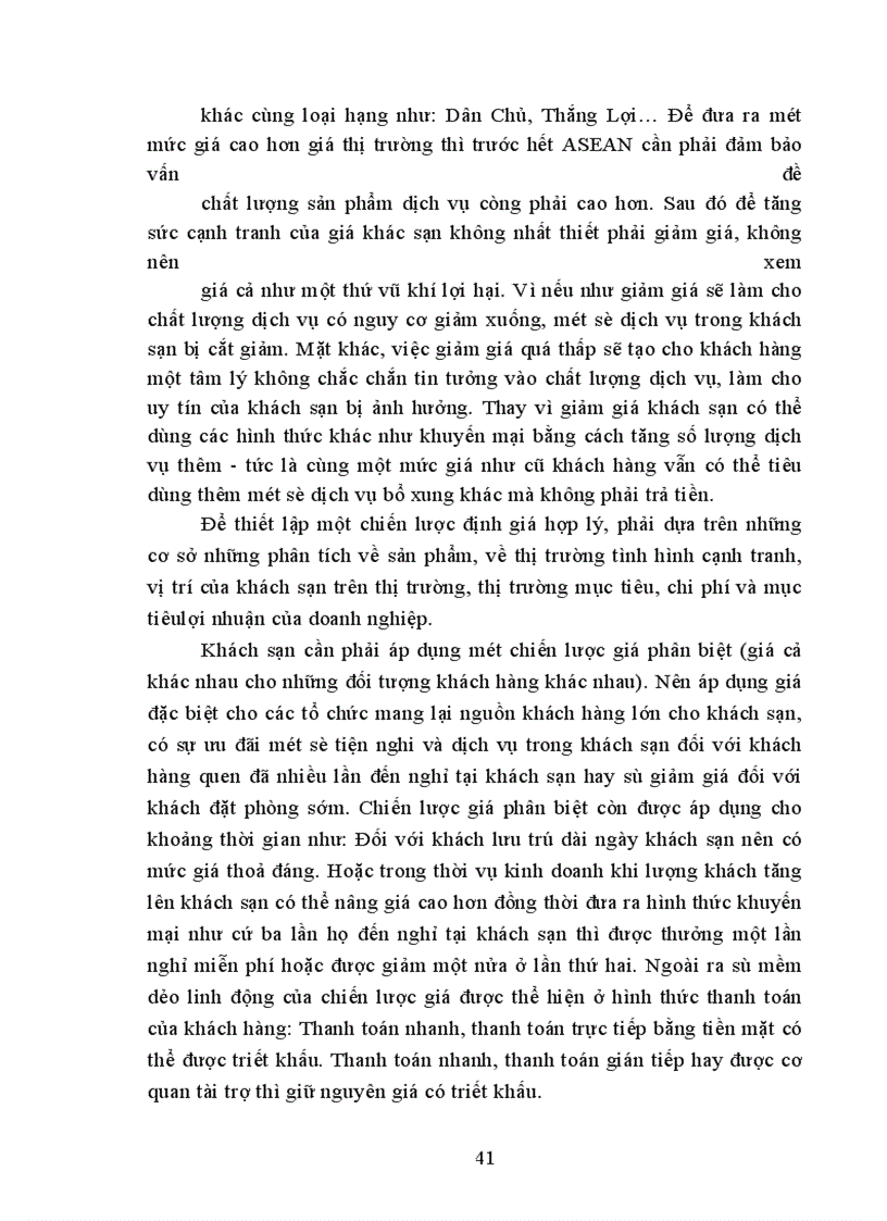 image for page Hoạt động Marketing mix của khách sạn quốc tế ASEAN