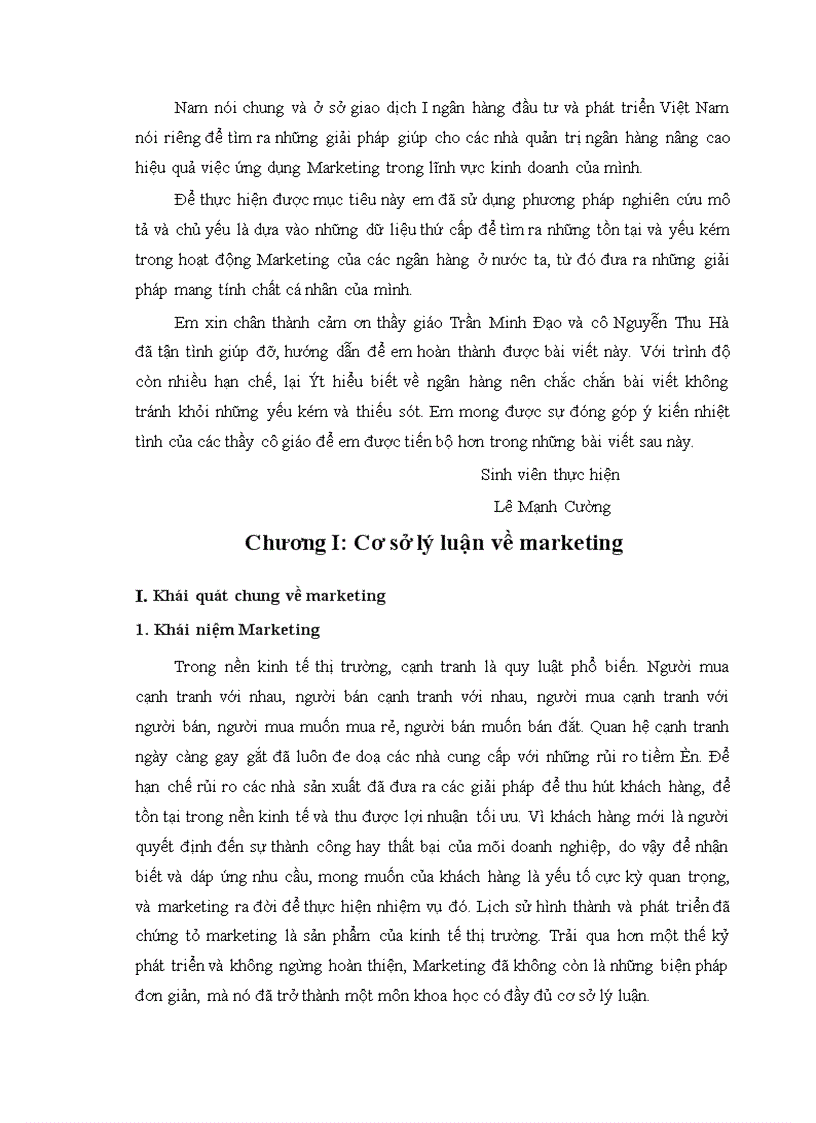 image for page Ứng dụng Marketing vào hoạt động tại sở giao dịch ngân hàng đầu tư và phát triển Việt Nam