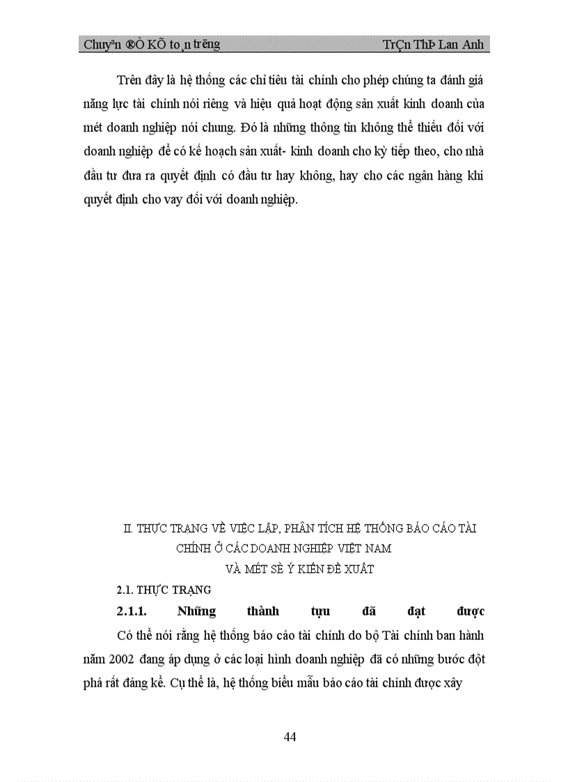 image for page Hoàn thiện việc lập và phân tích hệ thống báo cáo tài chính ở các doanh nghiệp Việt Nam