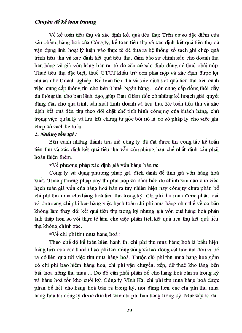 image for page Tổ chức hạch toán tiêu thụ hàng hoá và xác địng kết quả tiêu thụ trong công ty Vận tải xây dựng và chế biến lương thực Vĩnh hà