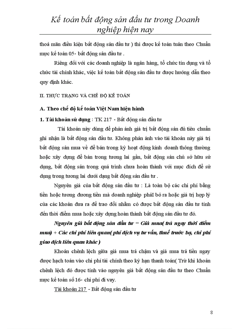 image for page Kế toán bất động sản đầu tư trong doanh nghiệp hiện nay