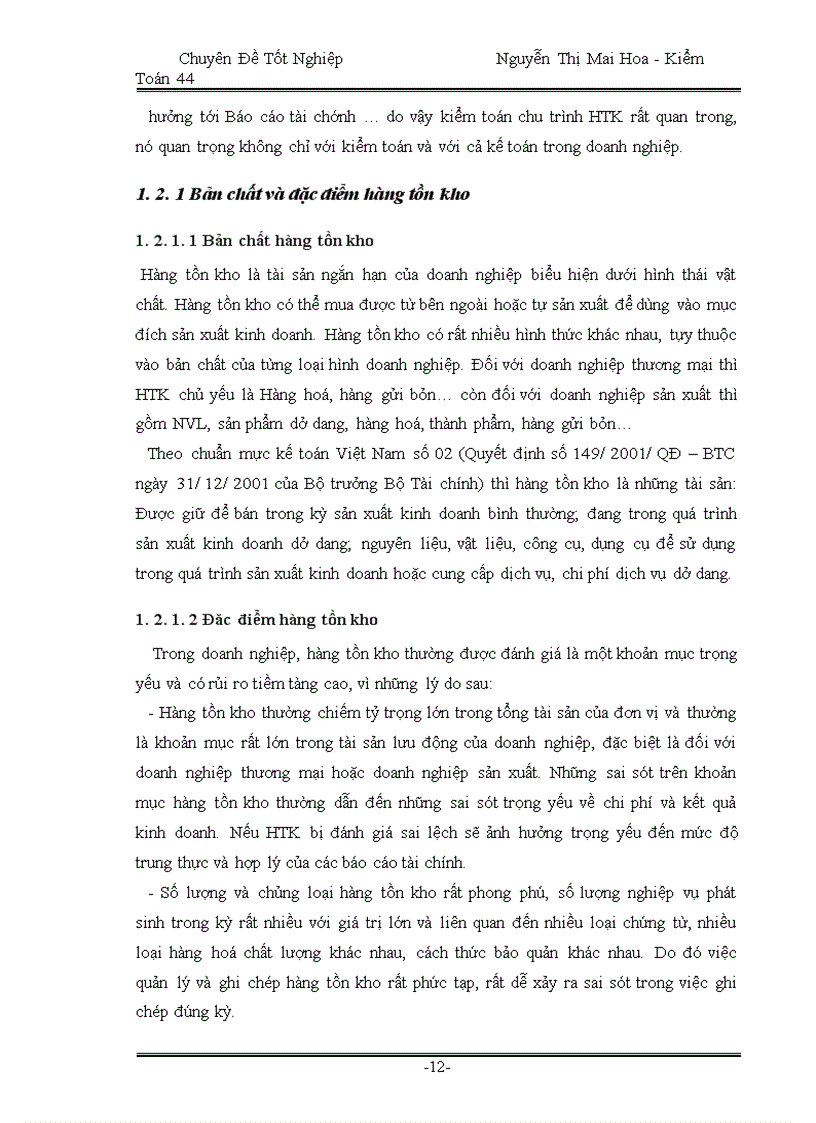 image for page Hoàn thiện kiểm toán chu trình hàng tồn kho trong kiểm toán báo cáo tài chính tại công ty hợp danh kiểm toán việt nam