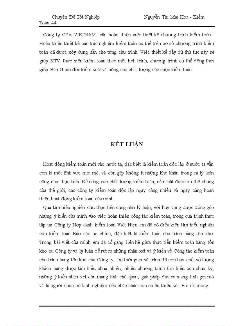 image for page Hoàn thiện kiểm toán chu trình hàng tồn kho trong kiểm toán báo cáo tài chính tại công ty hợp danh kiểm toán việt nam