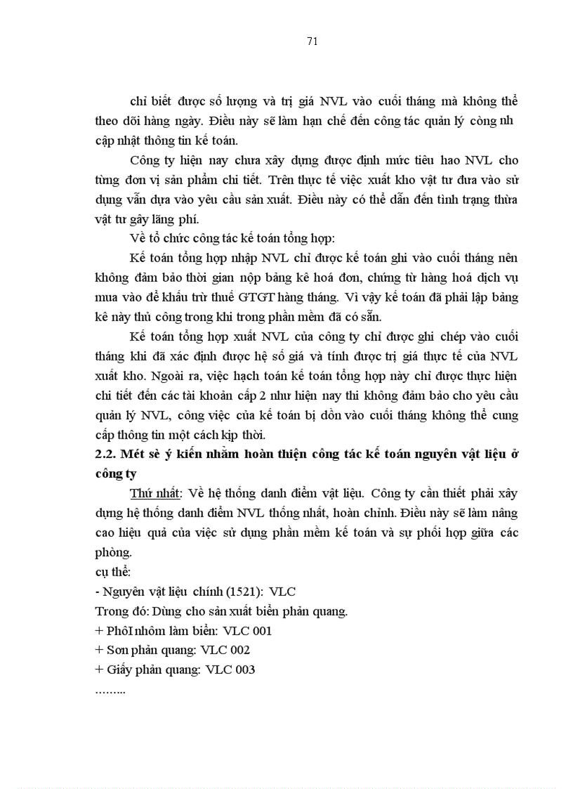 image for page Đề xuất các giải pháp nhằm nâng cao hiệu quả hoạt động của kế toán nguyên vật liệu tại công ty.