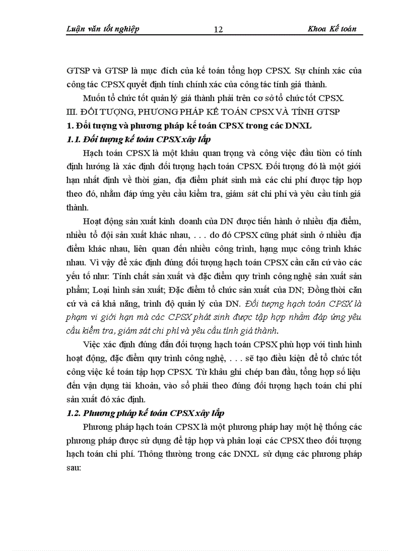 image for page Hoàn thiện kế toán chi phí sản xuất và tính giá thành sản phẩm tại Xí nghiệp xây lắp điện trực thuộc công ty điện lực I
