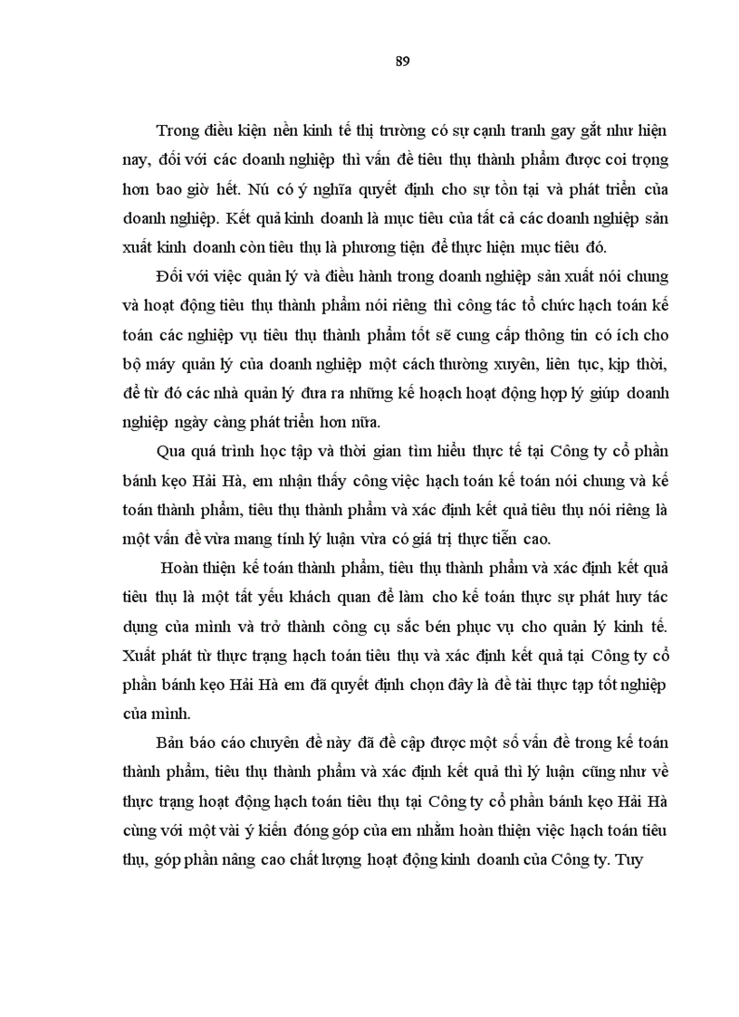 image for page Hoàn thiện kế toán thành phẩm, tiêu thụ thành phẩm và xác định kết quả tiêu thụ tại Công ty cổ phần bánh kẹo Hải Hà