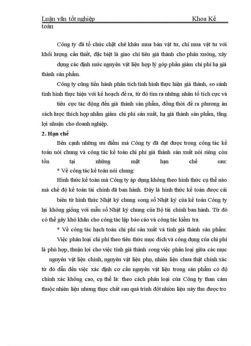 image for page Hạch toán tập hợp chi phí sản xuất và tính giá thành sản phẩm tại Công ty cổ phần xi măng Yên Bái