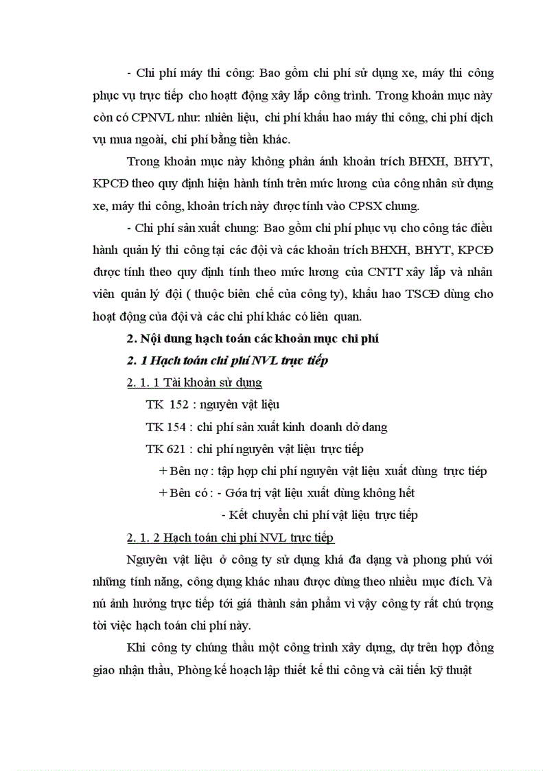 image for page Tổ chức hạch toán chi phí sản xuất và tình giá thành tại công ty TNHH đầu tư và xây dựng Thành Long