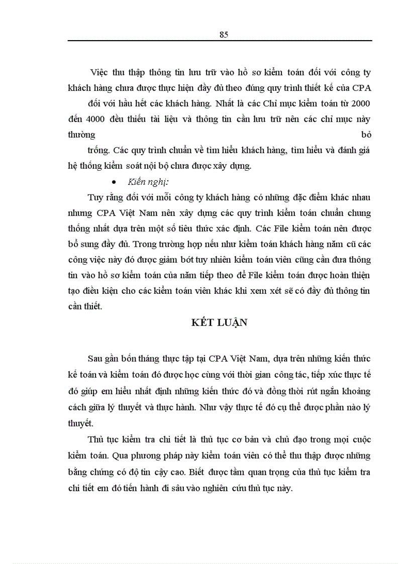 image for page Thủ tục kiểm tra chi tiết trong quy trình kiểm toán báo cáo tài chính do Công ty Hợp danh kiểm toán Việt Nam thực hiện