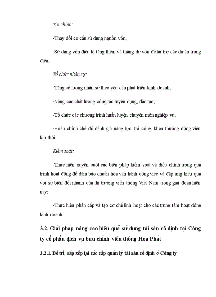 image for page Giải pháp nâng cao hiệu quả sử dụng tài sản cố định của Công ty cổ phần dịch vụ bưu chính viễn thông Hoa Phát.