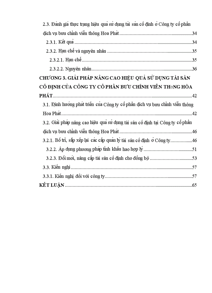image for page Giải pháp nâng cao hiệu quả sử dụng tài sản cố định của Công ty cổ phần dịch vụ bưu chính viễn thông Hoa Phát.