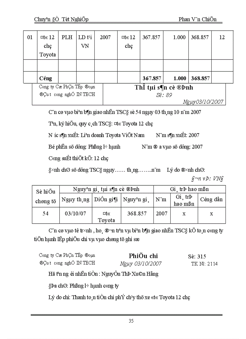 image for page Hoàn thiện kế toán tài sản cố định hữu hình tại Công ty Cổ Phần Tập đoàn đầu tư công nghệ IN TECH