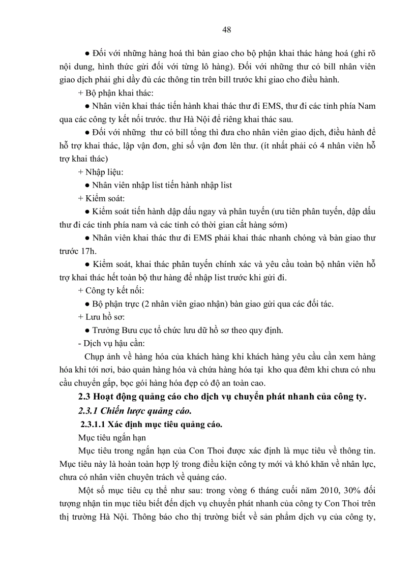 image for page Các giải pháp hoàn thiện hoạt động quảng cáo cho dịch vụ chuyển phát nhanh của công ty “tnhh thương mại và dịch vụ hàng hóa con thoi”