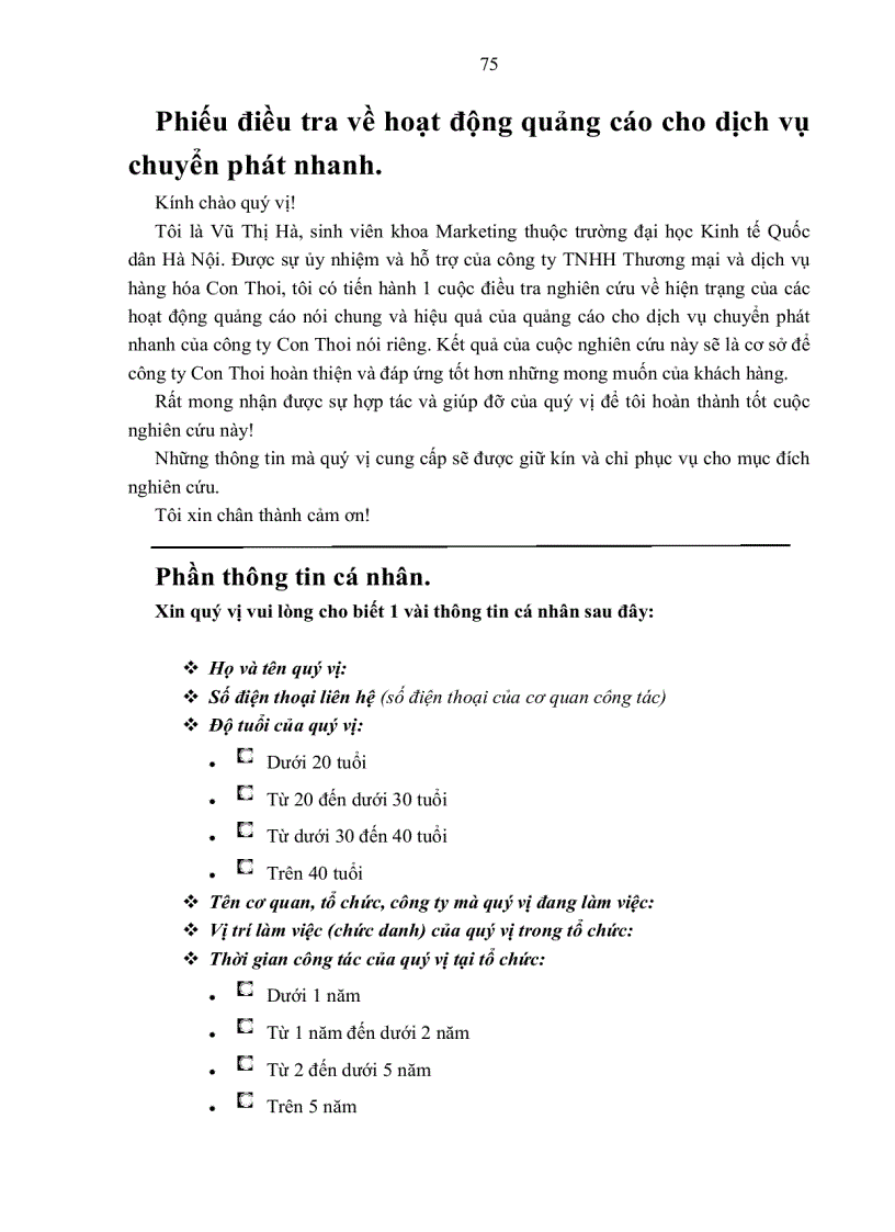 image for page Các giải pháp hoàn thiện hoạt động quảng cáo cho dịch vụ chuyển phát nhanh của công ty “tnhh thương mại và dịch vụ hàng hóa con thoi”