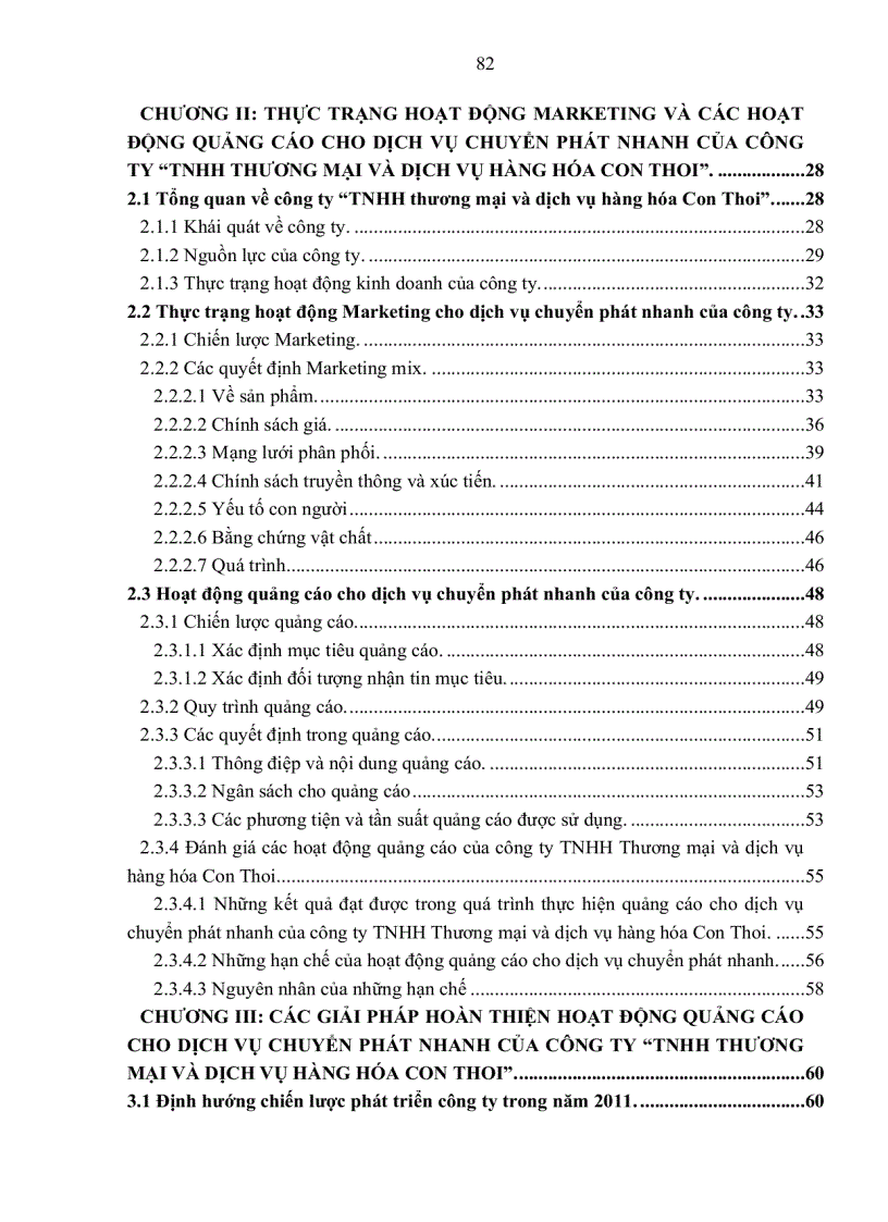 image for page Các giải pháp hoàn thiện hoạt động quảng cáo cho dịch vụ chuyển phát nhanh của công ty “tnhh thương mại và dịch vụ hàng hóa con thoi”