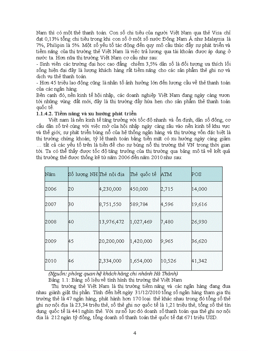image for page Kế hoạch marketing nhằm tăng doanh số thanh toán qua thẻ của chi nhánh BIDV Hà Thành Phần 1