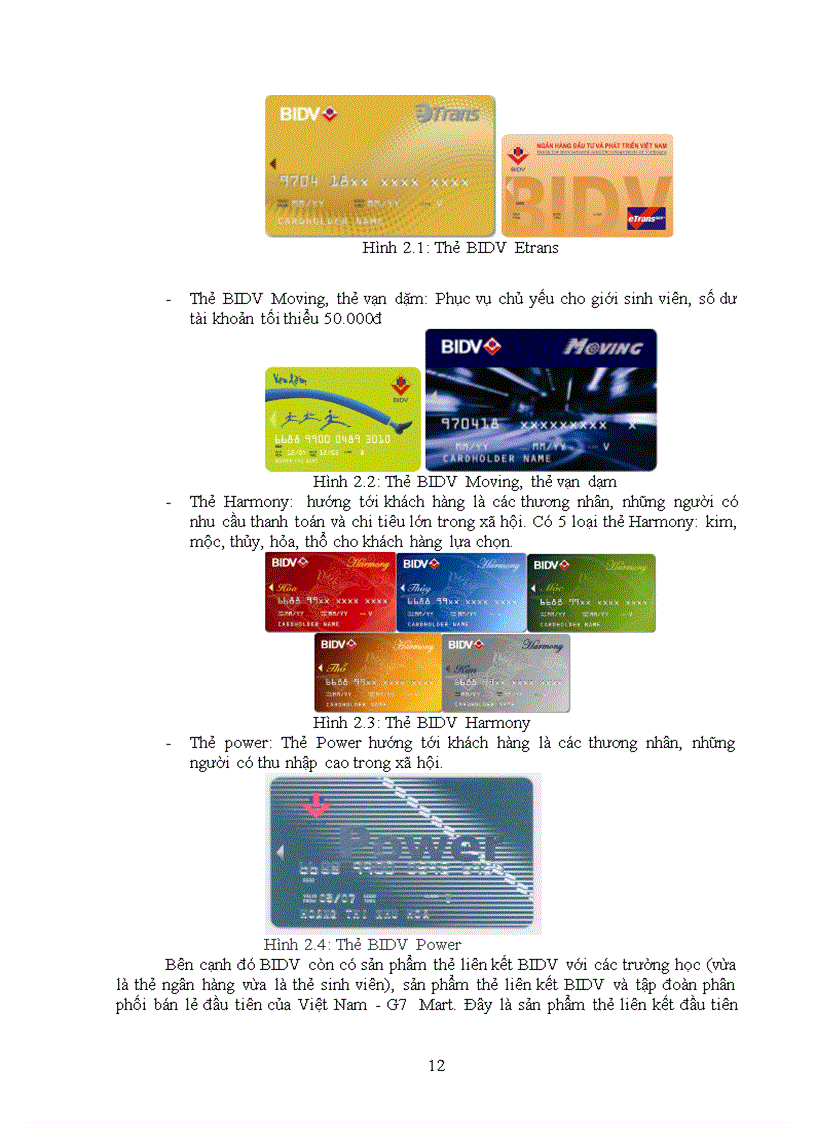 image for page Kế hoạch marketing nhằm tăng doanh số thanh toán qua thẻ của chi nhánh BIDV Hà Thành Phần 1